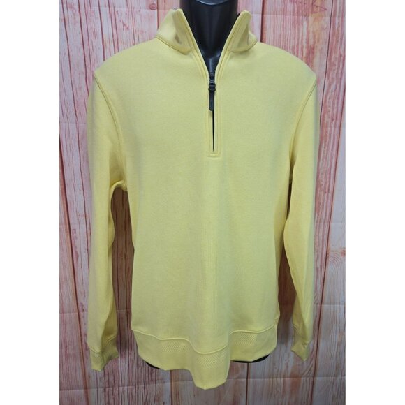 Nike Mens Dri-Fit Yellow 1/4 Zip Sweater Size Small NWT NEW - Picture 1 of 9